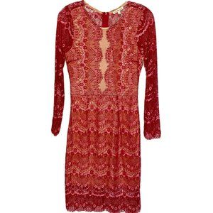 Charlotte Russe Red Lace Cocktail Dress M